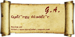György Aladár névjegykártya